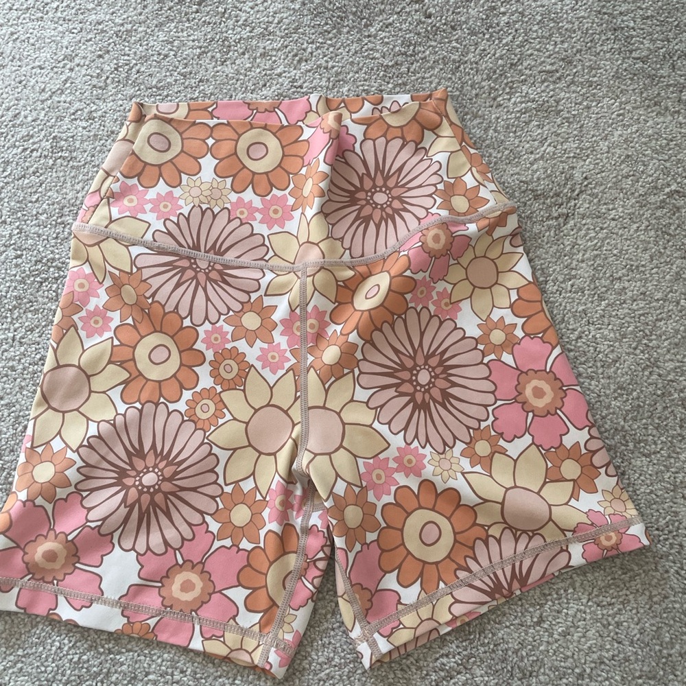 Kavala collective flower power bike shorts